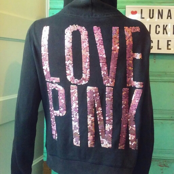 PINK Victoria's Secret Tops - Victoria's Secret Sequin Hoodie
